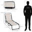 Chaise de patio pliante - 4 inclinables, filet respirant, blanc crème pour l'extérieur, siège de jardin inclinable pour la plage, pliable