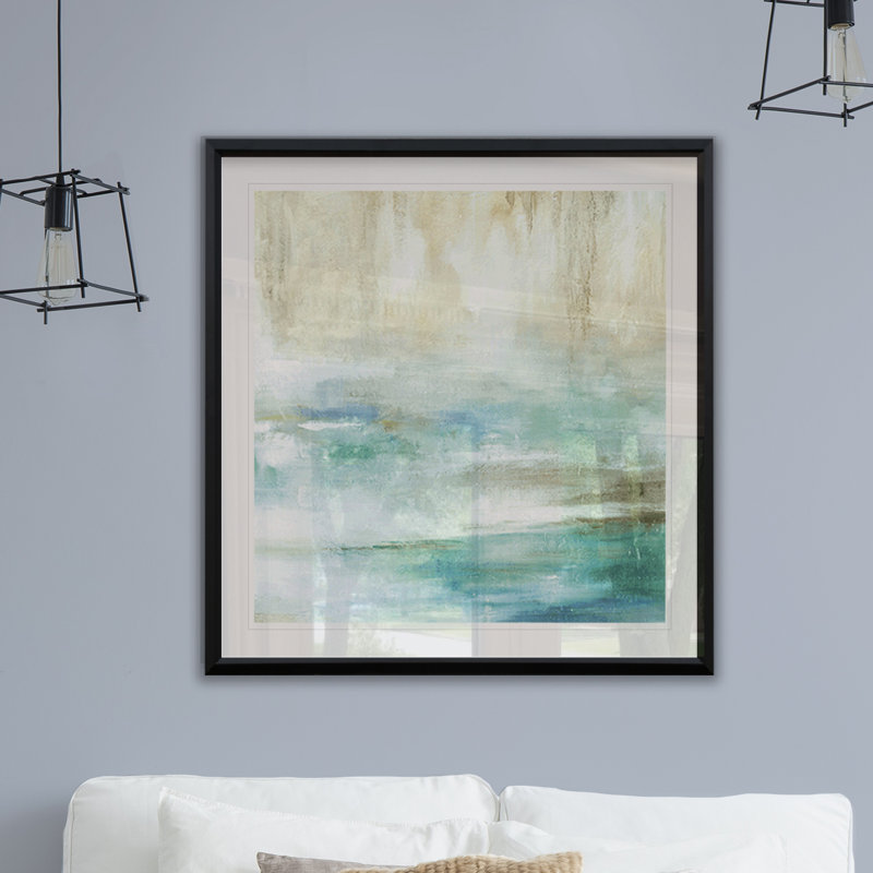 « through the brume i », reproduction encadrée, H 17,5 po x l 17,5 po x P 1,5 po