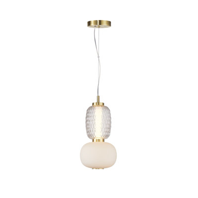 Doolan - 1-Light Double Shade Pendant - Brass