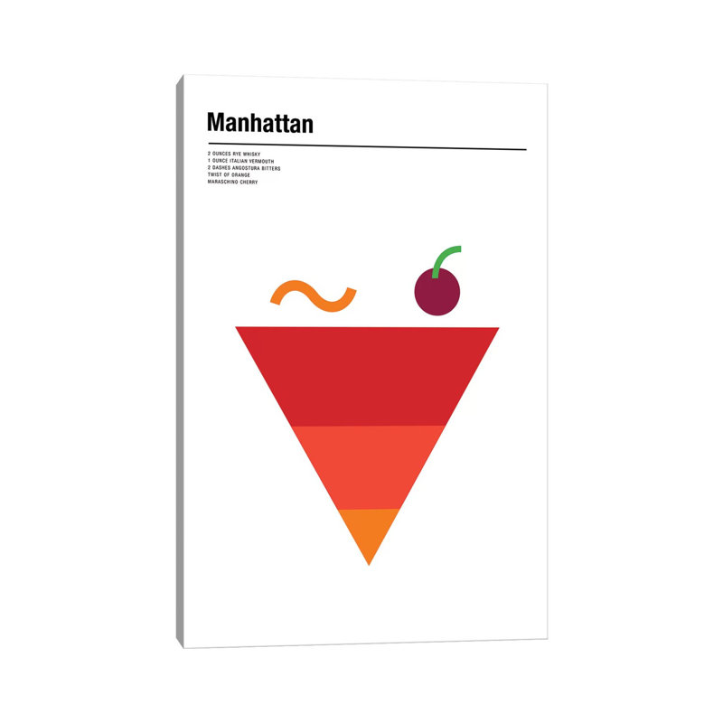 Manhattan by Nick Barclay - Print on Canvas, 30.48 cm H x 45.72 cm W, Wrapped Canvas