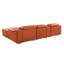 Canapé modulaire en cuir italien 4 pièces DivanItalia Camel-155417686-155417689