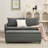51 Inch Faux Leather Rectangle Storage Ottoman-825615988