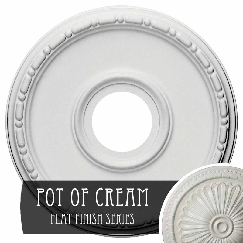 Medea 16.5"H x 16.5"W x 1.5"D Ceiling Medallion, Pot of Cream