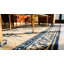 Tapis de couloir chinois antique en laine à motif floral bleu Ningxia