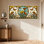 Ensemble de 3 impressions sur toile en verre coloré à motif floral fantaisie et science-fiction