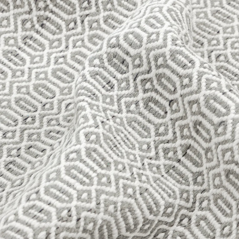 Tapis en laine tissé à la main en ardoise Rhian, Rectangle 3 pi x 5 pi