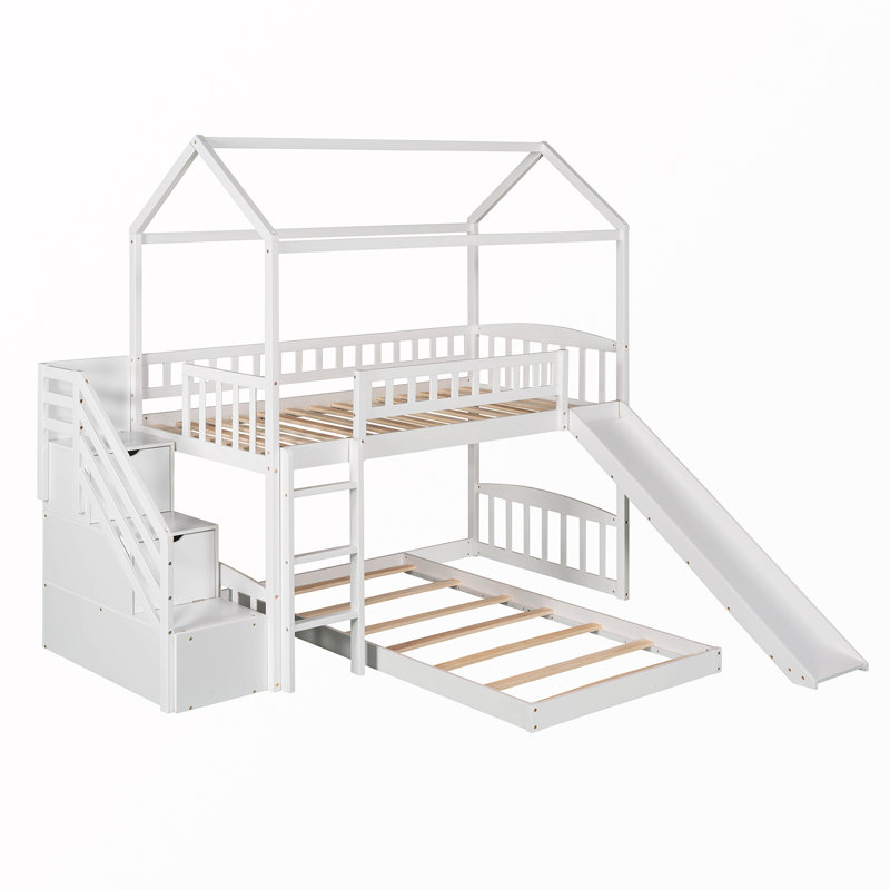 Lit superposé simple au-dessus de simple Balin Kids, Blanc