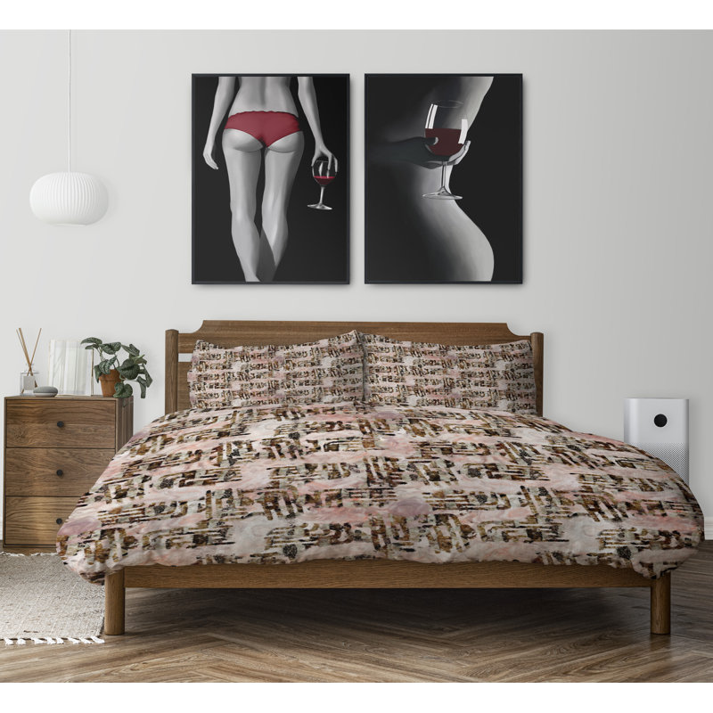 Polyester Twill Abstract Duvet Cover, Twin Duvet Cover + 1 Standard Pillowcase