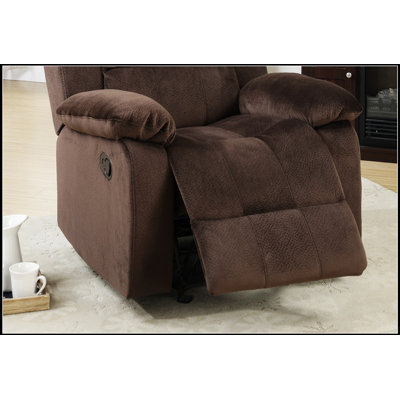 Fauteuil inclinable contemporain en suède rembourré avec une inclinaison douce pour un confort ultime et une esthétique moderne