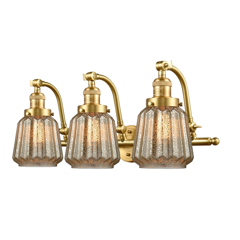 Dunstall 3 - Light Dimmable Vanity Light, Oil Rubbed Bronze, Mercury Plated, No Bulb Included