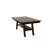Transitional Rectangular Dark Walnut Table, With Open Shelf, Rubberwood Shelf Dining Constructed Of-1176982302