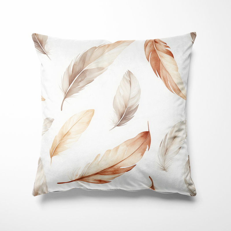 Coussin décoratif floral - Coussin Boho, H 16 po x l 16 po