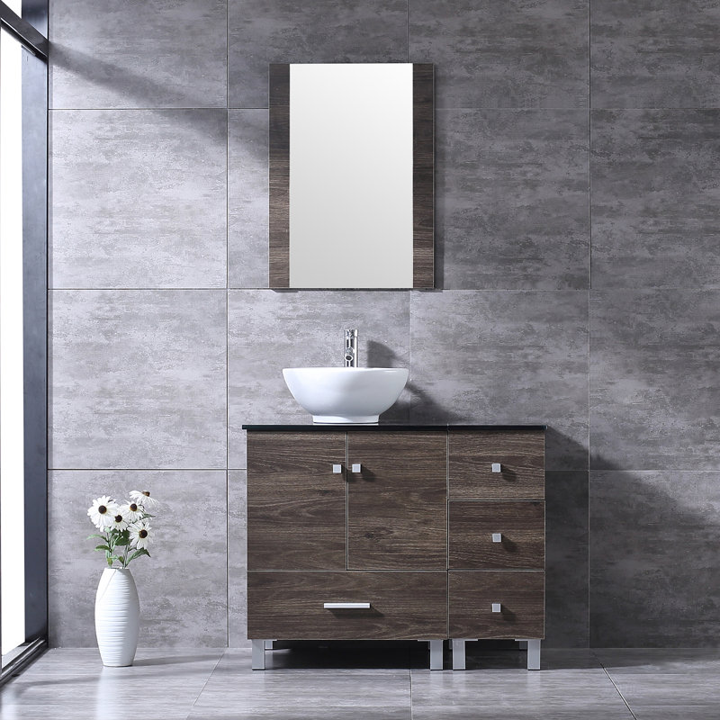 Ensemble de meuble-lavabo simple 36 po avec miroir Aldercy