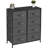 Sorbus Dresser with 8 Drawers with Steel Frame, Wood Top, and Fabric Bins-1805180332