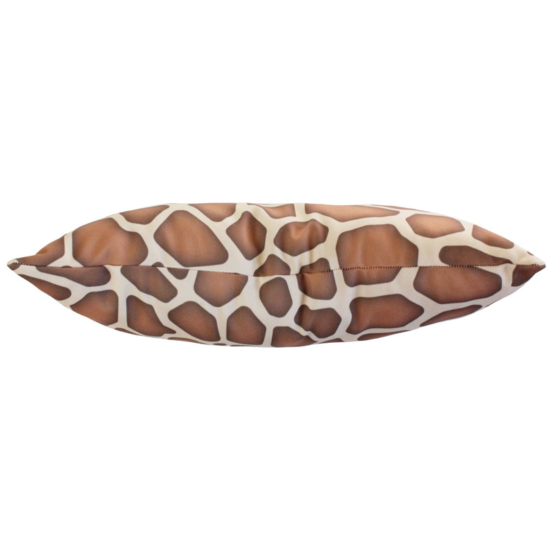 Animal Print Reversible Throw Pillow, Natural