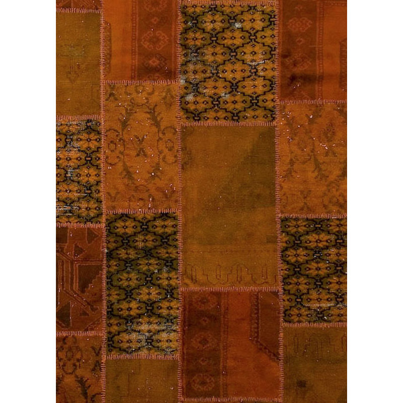Tapis rétro rétro à motif patchwork turc