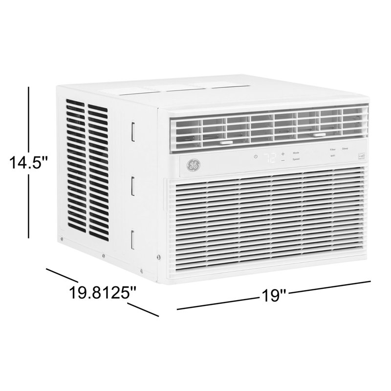 White 10,000 BTU Smart Window Air Conditioner with Remote