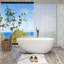 Baignoire de trempage autoportante 59 po. X 31 po. Blanche