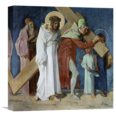 " Simon Of Cyrene Helps Jesus, 5th Station Of The Cross " by Martin Feuerstein