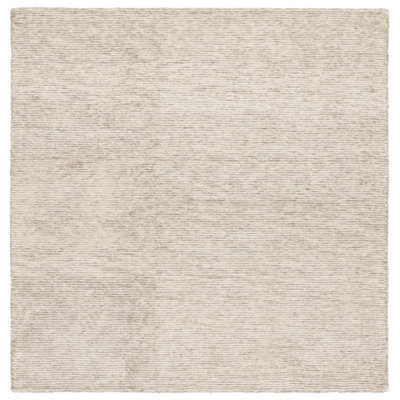 Tapis en laine et coton ivoire touffeté à la main Ebony