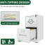 Classeur vertical à 2 tiroirs en métal avec serrure pour le bureau, format A4 légal / lettre, blanc, grande capacité, organisation facile, sécurité, inclinaison, surface lisse, fonctionnement silencieux, assemblage simple-646967747