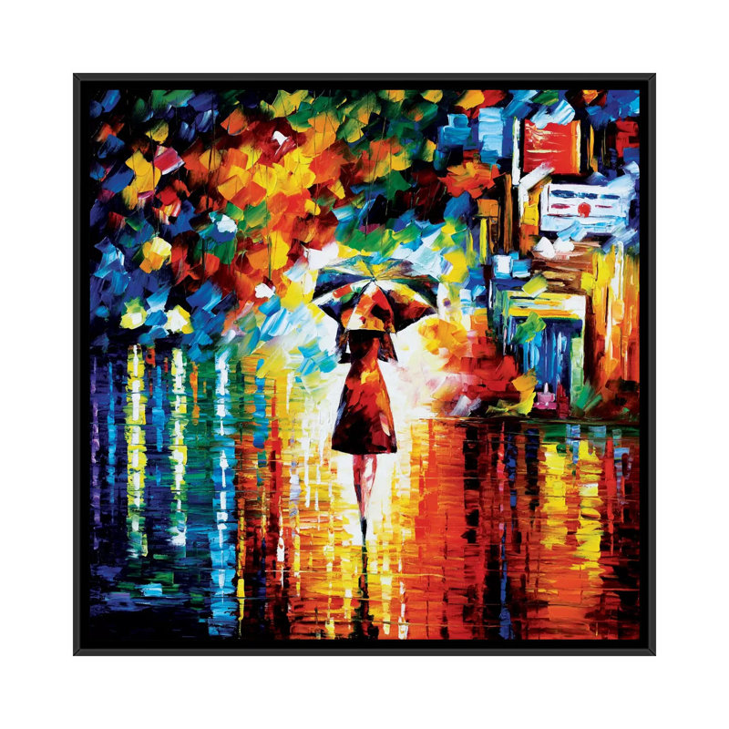 Rain Princess, reproduction d'art sur toile tendue, H 18 po x l 18 po x P 1,5 po, Toile avec cadre noir, Pas de tapis
