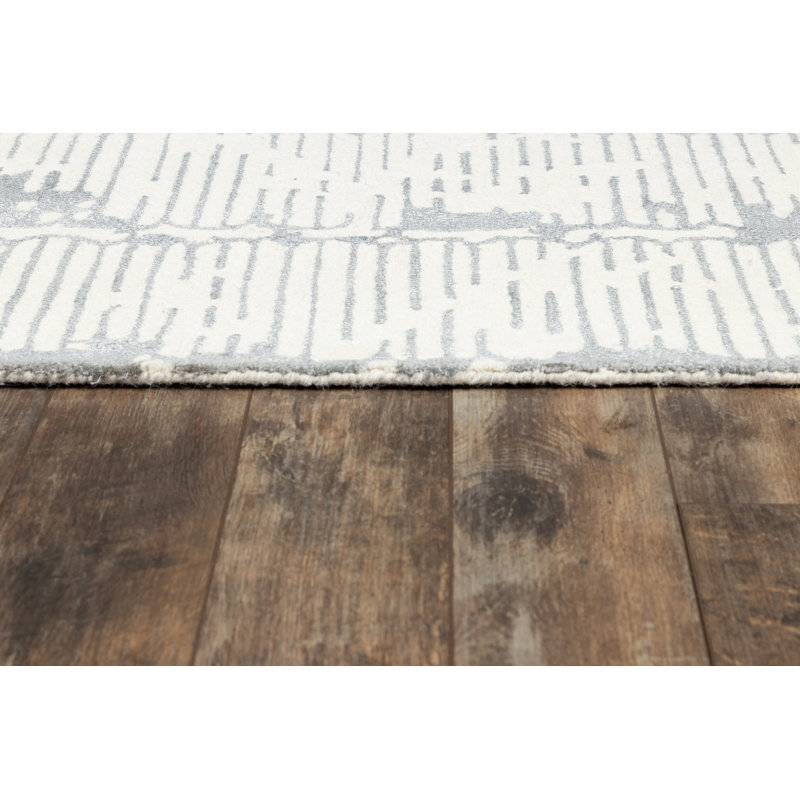 Tapis gris / crème Adelgund, Rectangle 3 pi 6 po x 5 pi 6 po