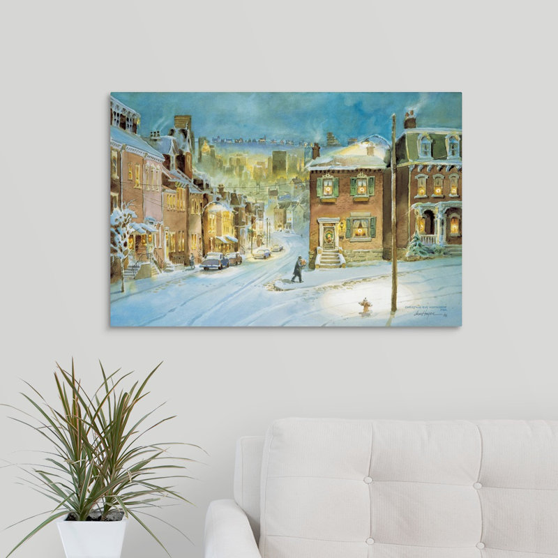 « christmas réveillon » par jess hager, peinture sur toile, Toile tendue, H 20 po x l 30 po x P 1,25 po