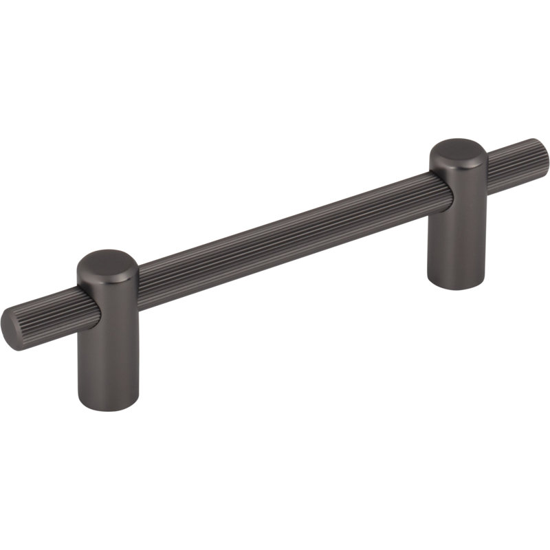 Dempsey Bar Pull, Gray, 3 3/4" Center To Center