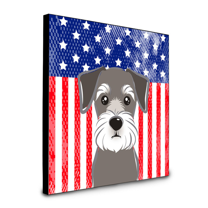 « american flag », art encadré Macomb, Schnauzer