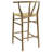 Amish Wood Bar Stool In Teak-108891646-108891650