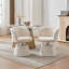 Tabouret de bar pivotant à 360 ° à hauteur réglable, chaise de salle à manger ronde rembourrée en chenille moderne, fauteuil de meuble-lavabo ergonomique pour chambre à coucher, îlot de cuisine et pub, paquet simple, couleur crème et beige