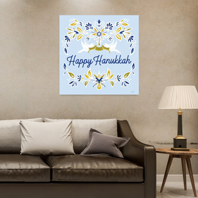 Happy Hanukkah Doves, art contemporain hivernal