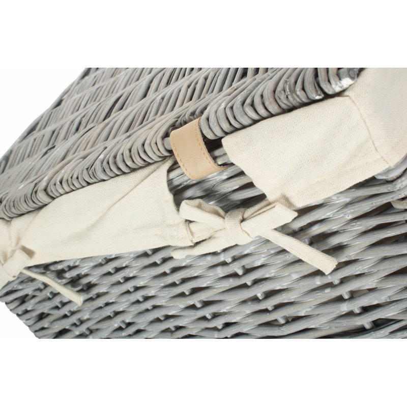 Wicker Laundry Hamper with Handles, 61cm H x 46cm W x 46cm D