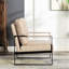 Chaise d'appoint Mid-Century moderne avec structure carrée en métal-851044756