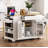 Kitchen Island With Trash Can, Rolling Kitchen Island With Power Outle Rolling Kitchen Islands Cart On 5 Wheels With 3 Drawer, 3 Open Side Racks For 10 Gallon Garbage Bin-525686767