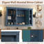 47"W x 7"D Medicine Cabinet with Adjustable Inner Shelf and Open Shelves-140006673