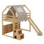 Lit mezzanine simple en bois avec tente-576023106