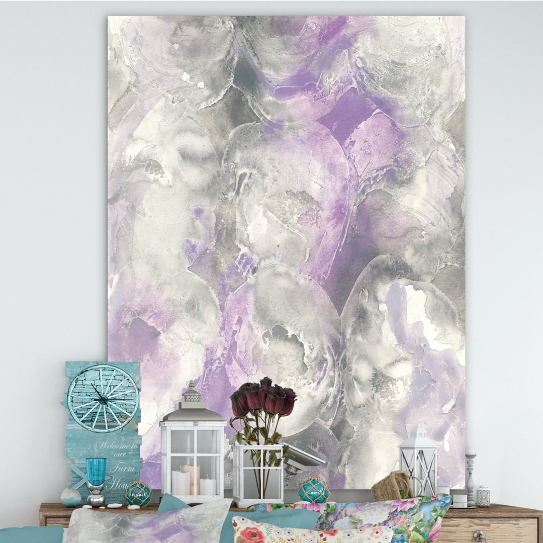 " Watercolor Minimal Purple Tones III " by Designart East Urban Home 
