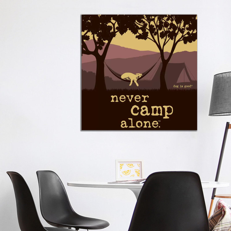 Never Camp Alone II by Dog Is Good And Cat Is Good - Wrapped Canvas Gallery-Wrapped Canvas Giclée, 93.98 cm H x 93.98 cm W