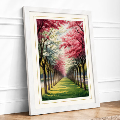 Cherry Blossom Avenue Botanical - Framed Print