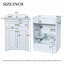 Meuble-lavabo 24 po avec lavabo en céramique intégré, armoire de salle de bain avec 2 portes, 1 tiroir basculant et meuble-lavabo simple pour petite et moyenne salle de bain-130940492