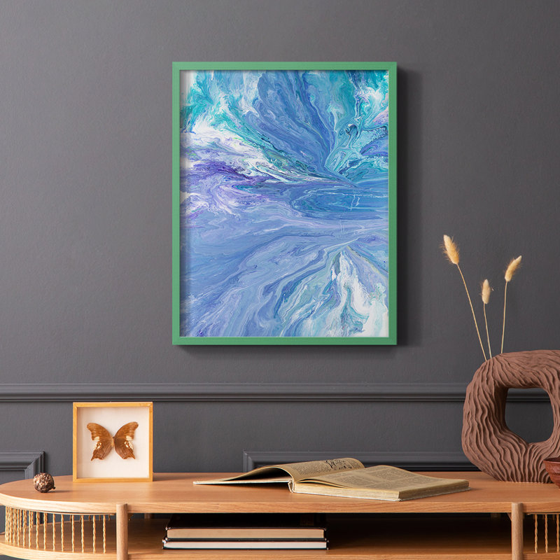 «Trying to Focus», reproduction encadrée - bois massif, Cadre simple vert, H 10 po x l 8 po