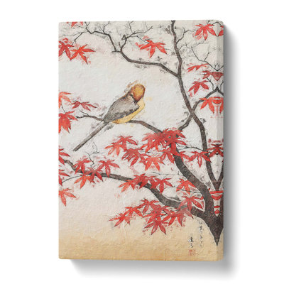 Bird In Autumn - Wrapped Canvas Painting