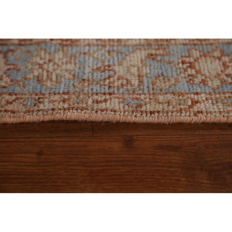 Geometric Oushak Turkish Wool Rug 3x4