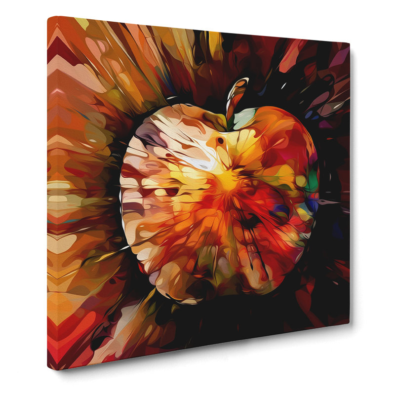 Apple Abstract No.1 - Wrapped Canvas - Framed Print, 50cm H x 50cm W x 3cm D