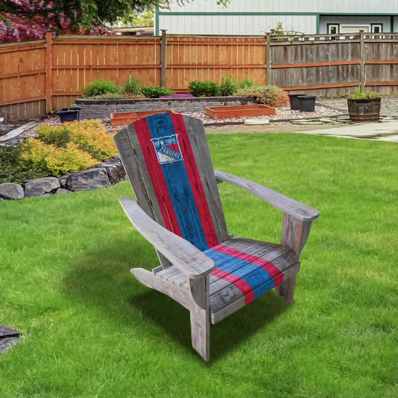 Wood Outdoor Adirondack Chair, New York Rangers