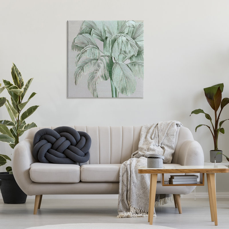 Toile verte et tropicale, conception par Norm Stelfox, H 30 po x l 30 po