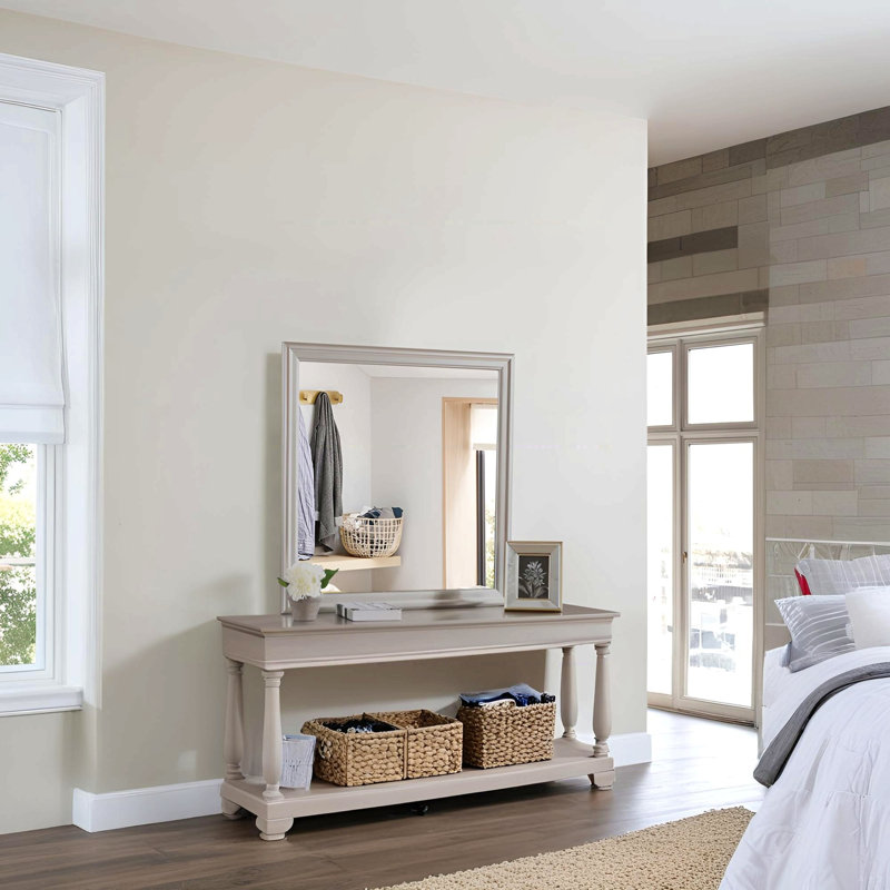 Miroir mural moderne pour salle de bain, noir, Argent argent, Carrée, 38 po x 38 po