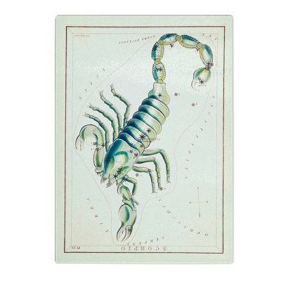 Tempered Glass Astronomical Zodiac Chart of the Scorpio Chopping Board